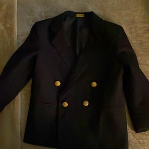 Boys Size 5 Brooks Bros. Double Breasted Navy Blazer.